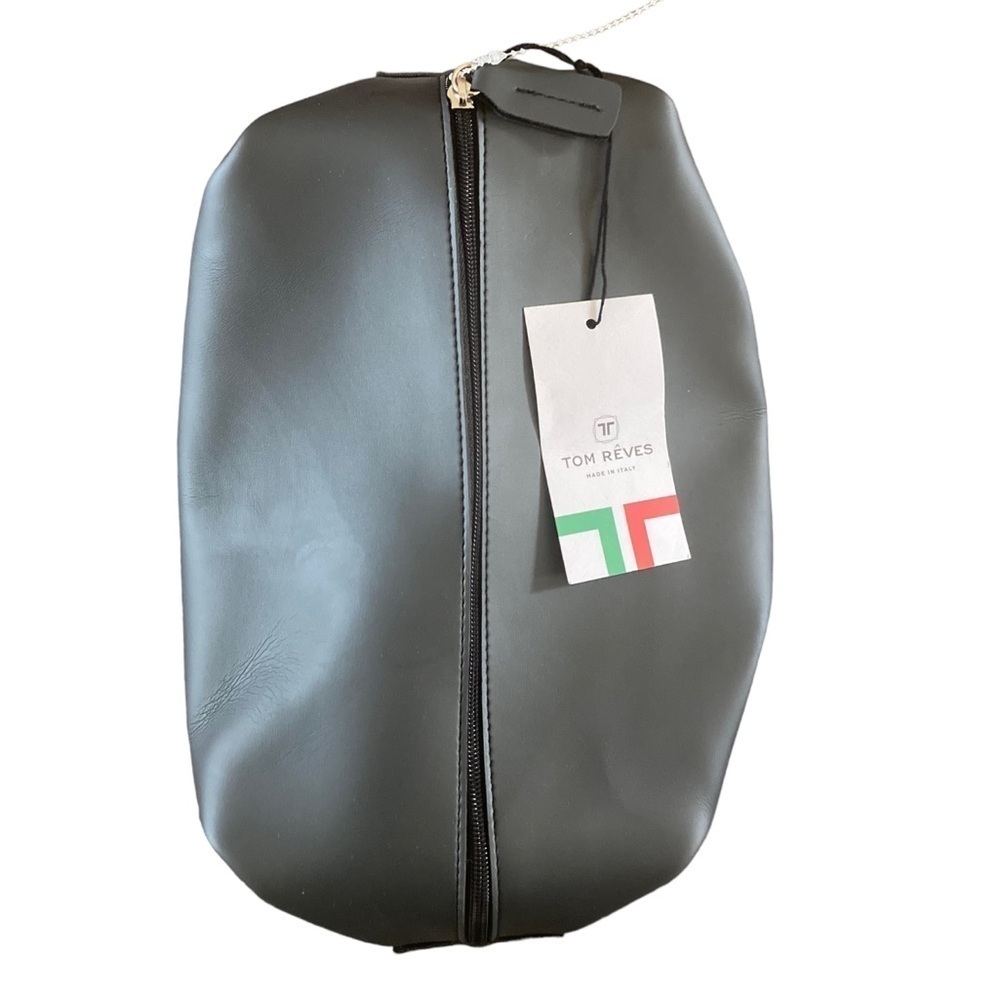 Tom Reves Men'sToiletry Bag NWT Made in Italy Snaps on each end for low profile - Picture 8 of 8